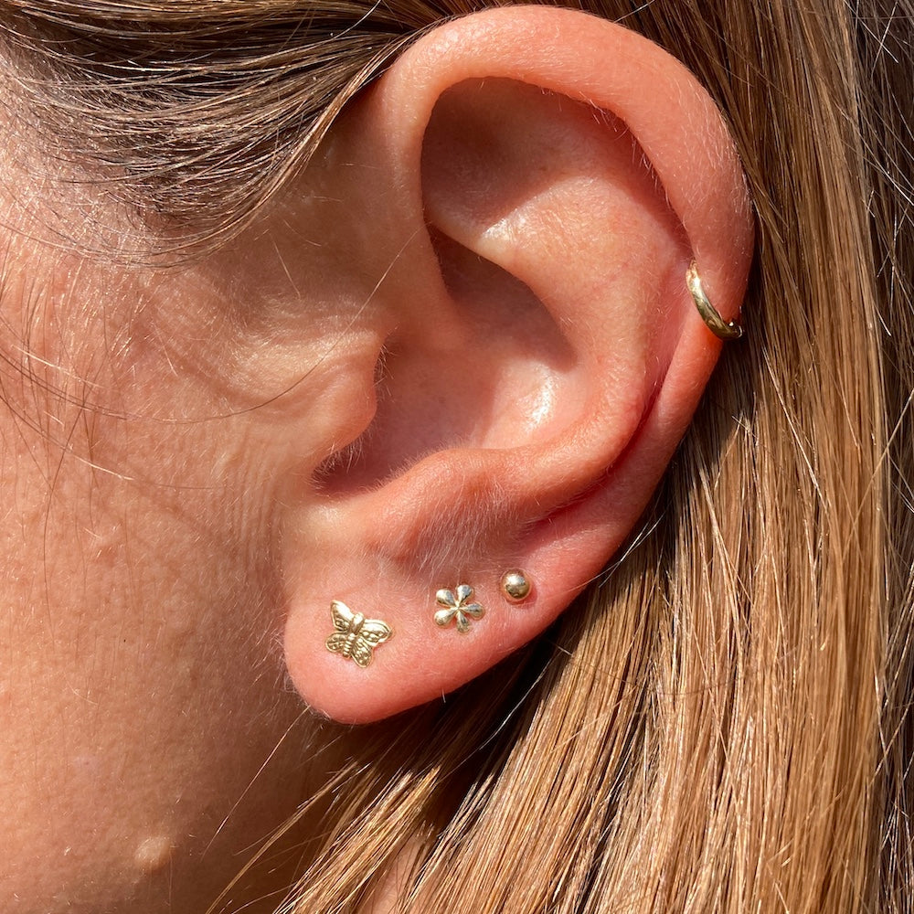 Buy Gold 3 X Flower Stud Earring Online - Accessorize India